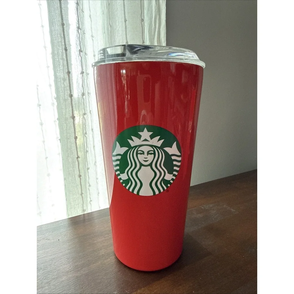 2020 STARBUCKS Red 18 oz Stainless Steel Travel Tumbler Coffee Cup Hot Cold
